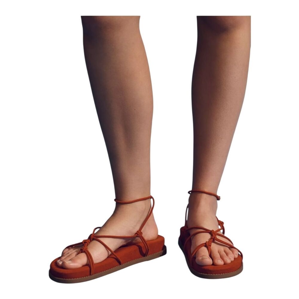 Schutz Calabria Strappy Suede Sporty Sandals Size 8.5